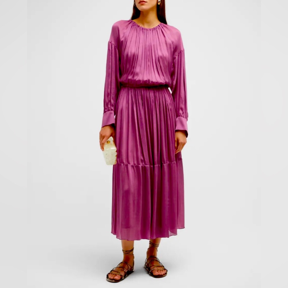 Vince 100% silk dress size L fall winter thanksgiving dress